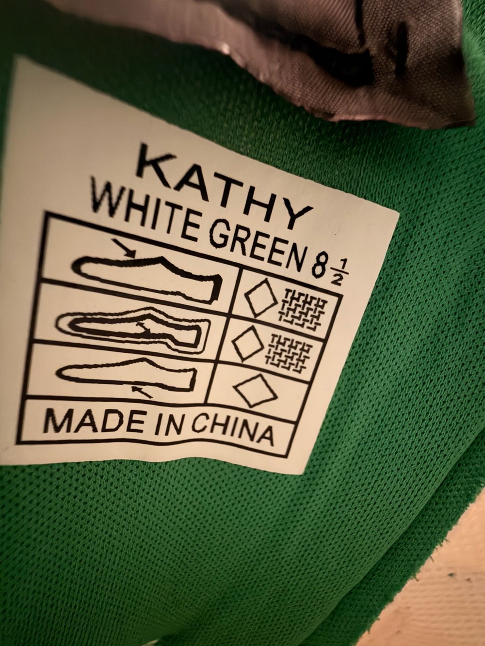 White and Green Star Accent Women's Sneakers - Picture 4 of 4